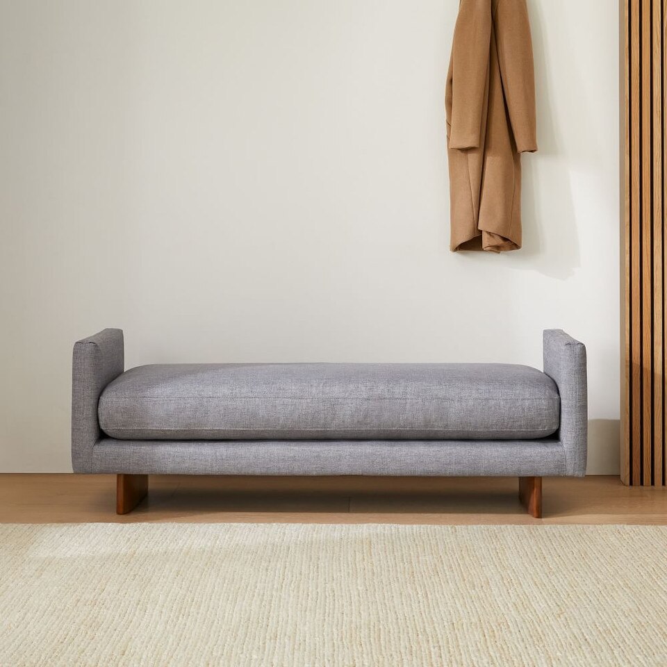 Anton Bench Wood Legs West Elm UK